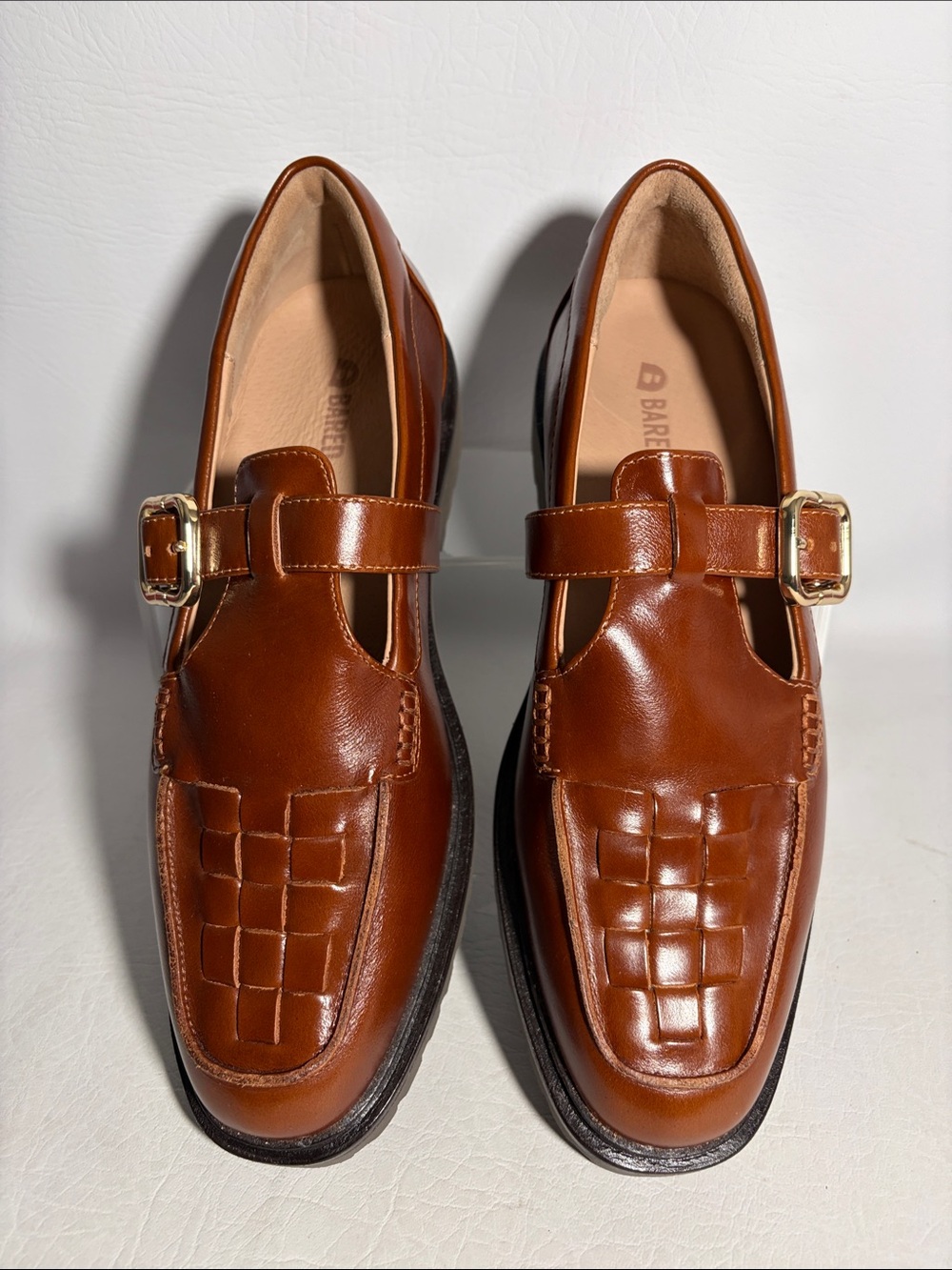 Bared Footwear Emutail NWOT Rustic Brown Leather Preppy Loafers 39 or 8.5-9 US - Picture 3 of 11